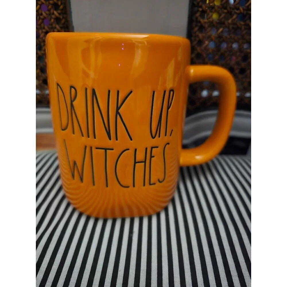 NWT Rae Dunn Artisan Drink Up Witches Halloween Coffee Mug Farmhouse